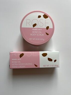 Trader Joe’s Rose Oil Body Scrub & Hand Cream Set